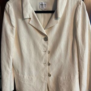 Armani Collezioni Cream Blazer Timeless Design